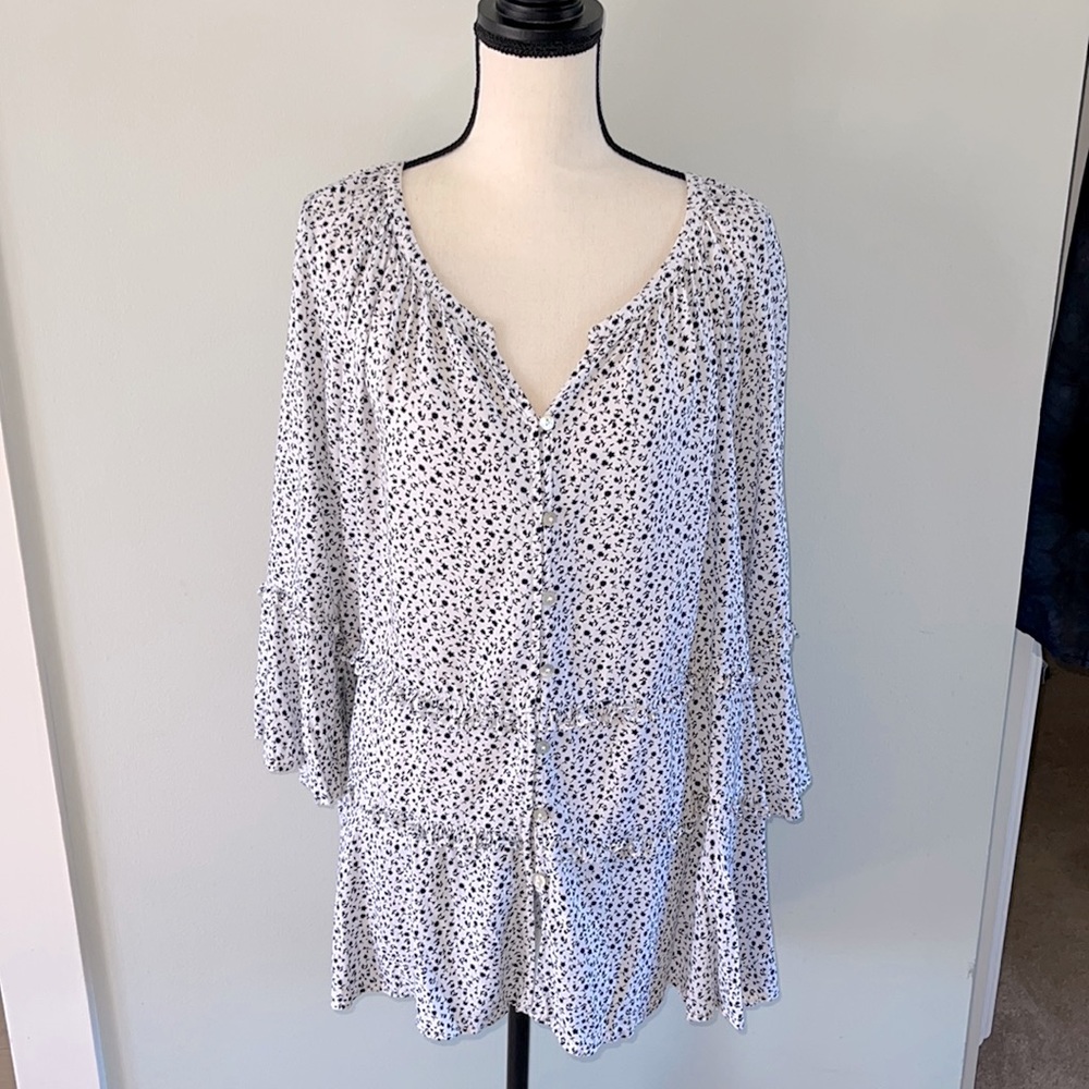 Beach Lunch Lounge Boho Button Down Top
